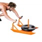 VEVOR Weight Training Pull Sled, Fitness Strength Speed ​​Training Sled with Handle, Steel Power Sled Εξοπλισμός προπόνησης για αθλητική άσκηση και βελτίωση ταχύτητας, κατάλληλο για πιάτο βάρους 1"&2", πορτοκαλί