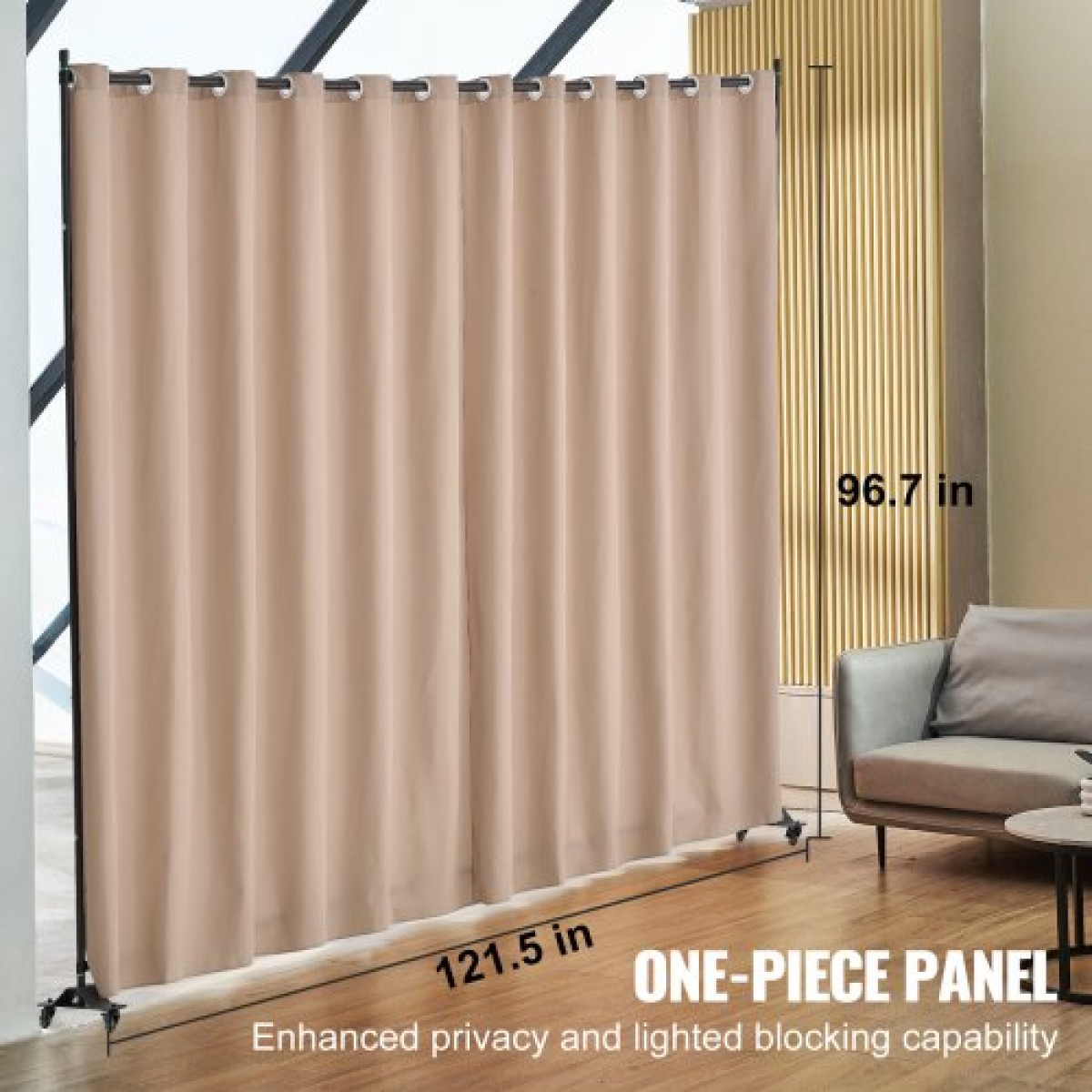 VEVOR Room Divider, Φορητό Panel Divider Room with Wheels Divider Stand, Freestanding Room Divider Οθόνη Privacy για Γραφείο, Υπνοδωμάτιο, Τραπεζαρία, Μελέτη, Καφέ