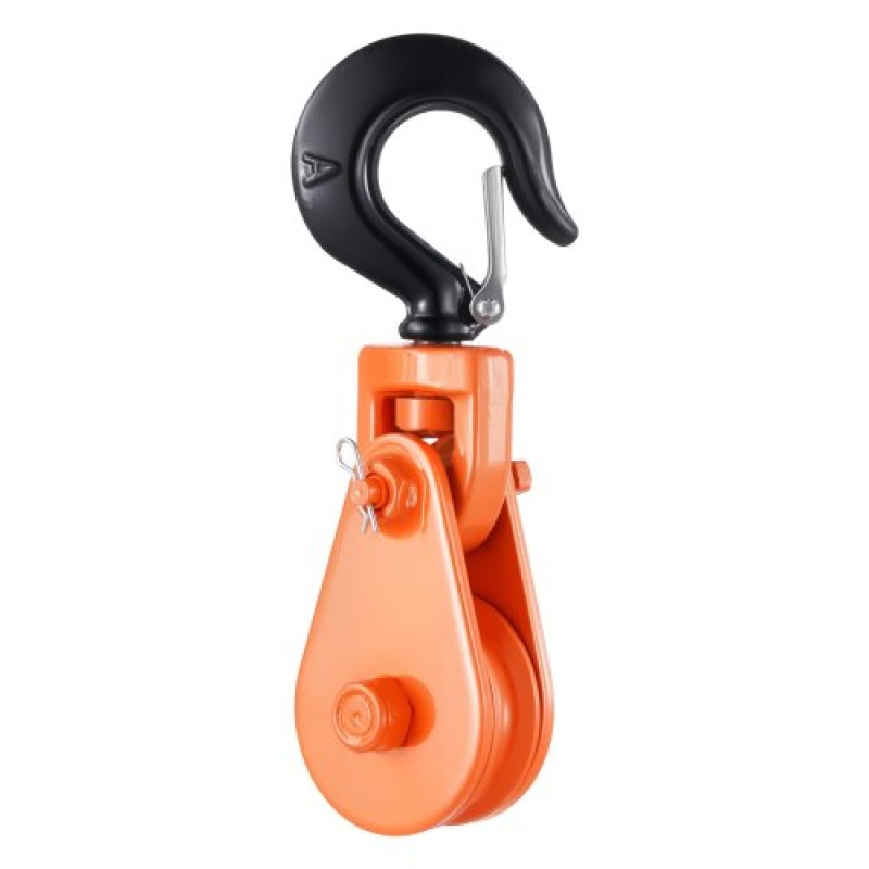 VEVOR 2 Ton Snatch Block με περιστρεφόμενο άγκιστρο, συρμάτινο σχοινί 3" 3/8" ιντσών, τροχαλία βαρέως τύπου Snatch Block 4400 lbs για εργασίες ρυμούλκησης και ανάκτησης σε βαρούλκα ρυμούλκησης Rollback Wrecker Car Hauler