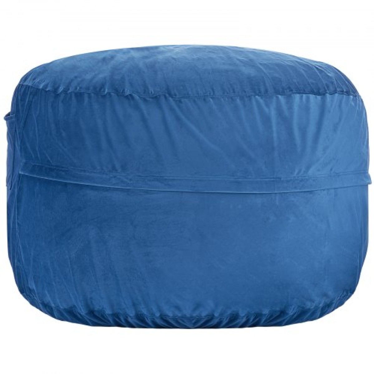 Καρέκλα VEVOR Bean Bag, στρογγυλή καρέκλα BeanBag με αφαιρούμενο και πλενόμενο κάλυμμα για ενήλικες, ολλανδικό βελούδο & αφρό υψηλής πυκνότητας με γέμιση για ενήλικες Bean bag με λαβή και πλαϊνή τσέπη για σαλόνι, υπνοδωμάτιο, μπλε