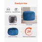 Καρέκλα VEVOR Bean Bag, στρογγυλή καρέκλα BeanBag με αφαιρούμενο και πλενόμενο κάλυμμα για ενήλικες, ολλανδικό βελούδο & αφρό υψηλής πυκνότητας με γέμιση για ενήλικες Bean bag με λαβή και πλαϊνή τσέπη για σαλόνι, υπνοδωμάτιο, μπλε