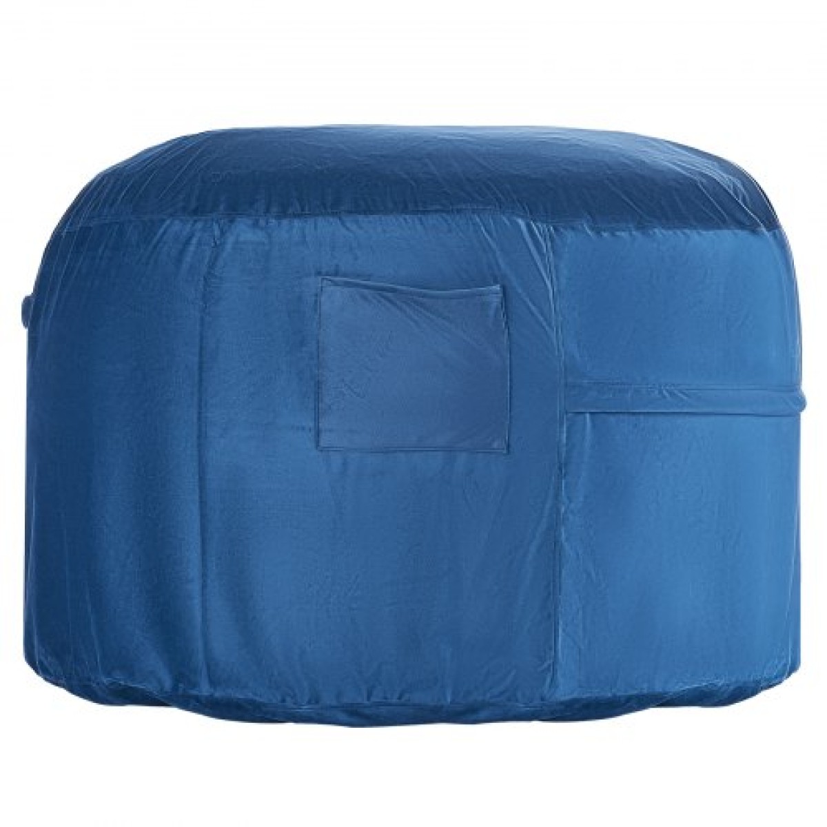 Καρέκλα VEVOR Bean Bag, στρογγυλή καρέκλα BeanBag με αφαιρούμενο και πλενόμενο κάλυμμα για ενήλικες, ολλανδικό βελούδο & αφρό υψηλής πυκνότητας με γέμιση για ενήλικες Bean bag με λαβή και πλαϊνή τσέπη για σαλόνι, υπνοδωμάτιο, μπλε