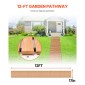 VEVOR Wooden Garden Pathway, 12 ft L x 17 in W, Αντιολισθητικός ίσιος διάδρομος κήπου, Roll Out Cedar Outdoor Walkway Path με συρματόσχοινο, Διακοσμητικός πλακόστρωτος κήπου για γαμήλιο πάρτι στην πίσω αυλή