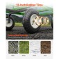 VEVOR 1200 Lbs Steel Garden Cart, Heavy Duty Pullable Garden Wagon Yard Cart, 2 in 1 Outdoor Metal Utility Wagon Yard Trailer με ελαστικά παντός εδάφους 13", αφαιρούμενες πλευρές από πλέγμα και περιστρεφόμενη λαβή 180°