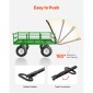 VEVOR 1200 Lbs Steel Garden Cart, Heavy Duty Pullable Garden Wagon Yard Cart, 2 in 1 Outdoor Metal Utility Wagon Yard Trailer με ελαστικά παντός εδάφους 13", αφαιρούμενες πλευρές από πλέγμα και περιστρεφόμενη λαβή 180°
