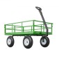 VEVOR 1200 Lbs Steel Garden Cart, Heavy Duty Pullable Garden Wagon Yard Cart, 2 in 1 Outdoor Metal Utility Wagon Yard Trailer με ελαστικά παντός εδάφους 13", αφαιρούμενες πλευρές από πλέγμα και περιστρεφόμενη λαβή 180°