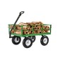 VEVOR 1200 Lbs Steel Garden Cart, Heavy Duty Pullable Garden Wagon Yard Cart, 2 in 1 Outdoor Metal Utility Wagon Yard Trailer με ελαστικά παντός εδάφους 13", αφαιρούμενες πλευρές από πλέγμα και περιστρεφόμενη λαβή 180°