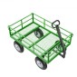 VEVOR 1200 Lbs Steel Garden Cart, Heavy Duty Pullable Garden Wagon Yard Cart, 2 in 1 Outdoor Metal Utility Wagon Yard Trailer με ελαστικά παντός εδάφους 13", αφαιρούμενες πλευρές από πλέγμα και περιστρεφόμενη λαβή 180°