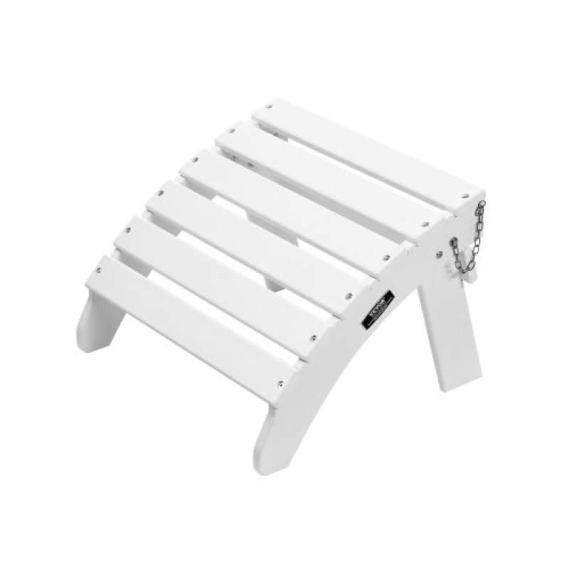 VEVOR Adirondack Ottoman 17.7L x 19.7W x 13.8H Inch HDPE Folding Footrest White