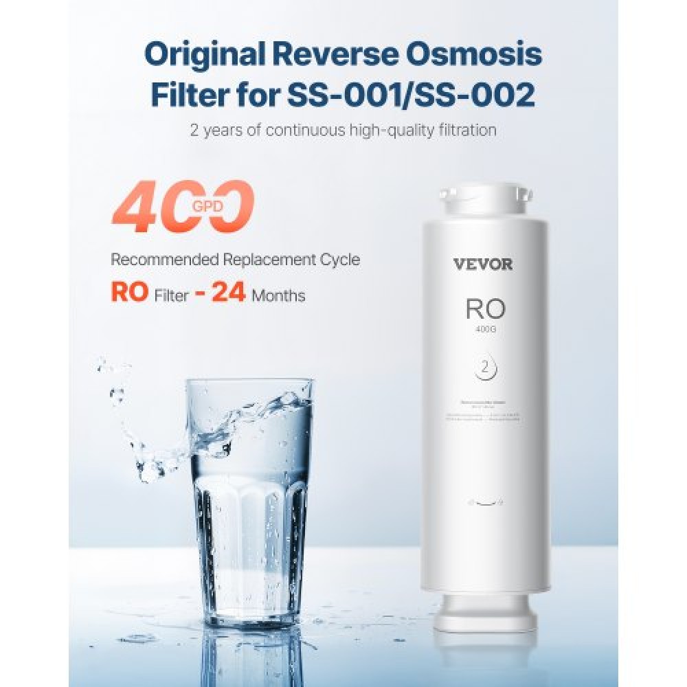 VEVOR Reverse Osmosis System Replacement for SS-002 Under Sink Water Filter