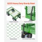VEVOR 680 Lbs Steel Garden Cart on Wheels, Heavy Duty Garden Wagon Cart Pullable, Metal Outdoor Utility Yard Wagon Carts με ελαστικά 10", Mesh αφαιρούμενα πλαϊνά και περιστρεφόμενη λαβή 180°