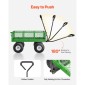 VEVOR 680 Lbs Steel Garden Cart on Wheels, Heavy Duty Garden Wagon Cart Pullable, Metal Outdoor Utility Yard Wagon Carts με ελαστικά 10", Mesh αφαιρούμενα πλαϊνά και περιστρεφόμενη λαβή 180°