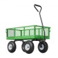 VEVOR 680 Lbs Steel Garden Cart on Wheels, Heavy Duty Garden Wagon Cart Pullable, Metal Outdoor Utility Yard Wagon Carts με ελαστικά 10", Mesh αφαιρούμενα πλαϊνά και περιστρεφόμενη λαβή 180°