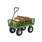 VEVOR 680 Lbs Steel Garden Cart on Wheels, Heavy Duty Garden Wagon Cart Pullable, Metal Outdoor Utility Yard Wagon Carts με ελαστικά 10", Mesh αφαιρούμενα πλαϊνά και περιστρεφόμενη λαβή 180°