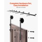 Κιτ υλικού συρόμενης πόρτας αχυρώνα VEVOR 10FT, χωρητικότητα βάρους 330 LBS, Συμβατό με μέγιστο πλάτος 60 ίντσες & 1-3/8 έως 1-3/4 ίντσες Πάχος μονή συρόμενη πόρτα αχυρώνα, ανθεκτική τροχιά & κύλινδρο σε σχήμα I, μαύρο