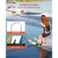 Θαλάσσιο σκι VEVOR 116,8 cm / 46 ίντσες, Εκπαιδευτικά θαλάσσιου σκι με ρυθμιζόμενα δεσίματα X-7, σχοινί διπλής λαβής & αφαιρούμενη σταθεροποιητική μπάρα, Training Waterskis Combo για νέους έως 136 κιλά