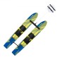 Θαλάσσιο σκι VEVOR 116,8 cm / 46 ίντσες, Εκπαιδευτικά θαλάσσιου σκι με ρυθμιζόμενα δεσίματα X-7, σχοινί διπλής λαβής & αφαιρούμενη σταθεροποιητική μπάρα, Training Waterskis Combo για νέους έως 136 κιλά