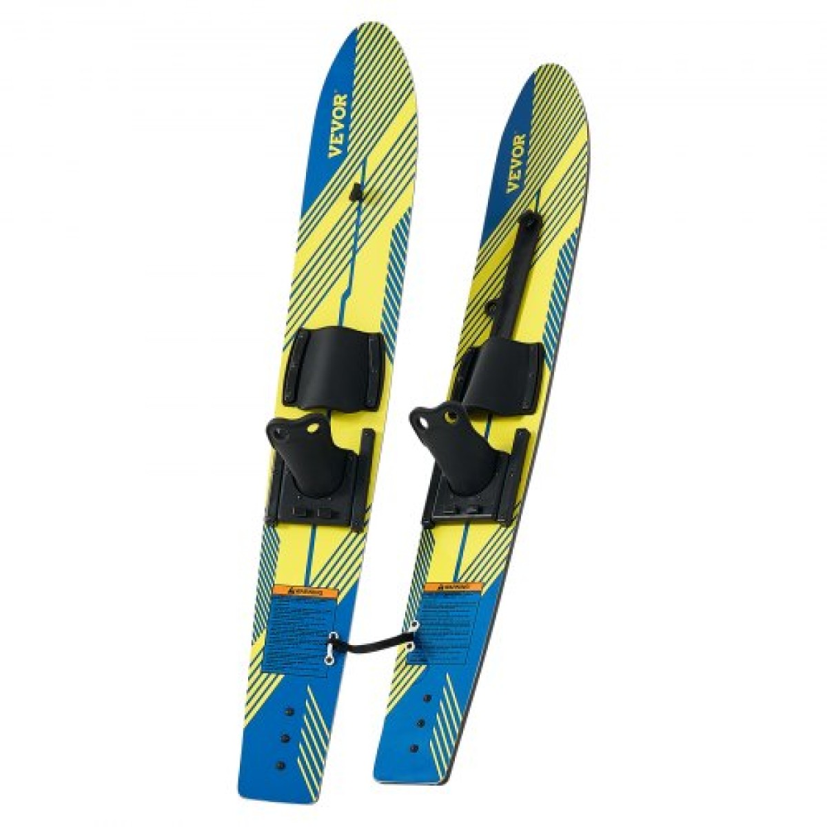 Θαλάσσιο σκι VEVOR 116,8 cm / 46 ίντσες, Εκπαιδευτικά θαλάσσιου σκι με ρυθμιζόμενα δεσίματα X-7, σχοινί διπλής λαβής & αφαιρούμενη σταθεροποιητική μπάρα, Training Waterskis Combo για νέους έως 136 κιλά