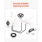 VEVOR 150HP Hydraulic Outboard Steering Kit, Marine Boat Hydraulic Steering System με τιμόνι 13,5 ιντσών, αντλία τιμόνι, υδραυλικό κύλινδρο & 2PCS 26FT σωλήνες για μονοκινητήρια σκάφη