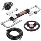 VEVOR 90HP Hydraulic Outboard Steering Kit, Marine Boat Hydraulic Steering System με τιμόνι 13,5 ιντσών, αντλία τιμόνι, υδραυλικό κύλινδρο & 2PCS 26FT σωλήνες για μονοκινητήρια σκάφη