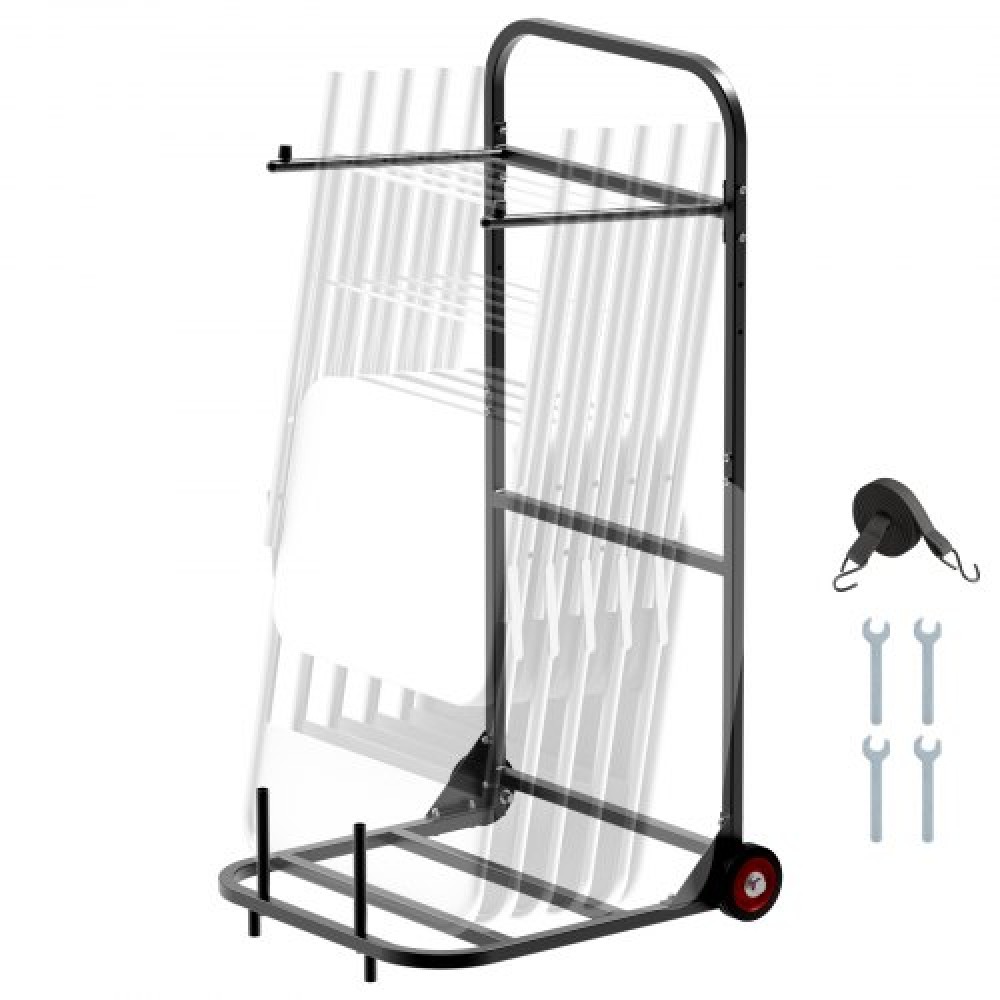 VEVOR Folding Chair Rack Cart for 10 Chairs of 100 LBS Push-Style Chair Dolly