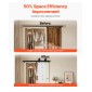 VEVOR Bi-folding Sliding Door Barn Hardware Track Kit, 36" Top Mount Track Kit, σύρεται ομαλά και αθόρυβα, βαρέως τύπου, εύκολο στην εγκατάσταση, κατάλληλο για δύο πόρτες ντουλαπιών 16" ντουλαπιών πλυντηρίου ρούχων (Δεν περιλαμβάνονται)