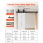 VEVOR Bi-folding Sliding Door Barn Hardware Track Kit, 36" Top Mount Track Kit, σύρεται ομαλά και αθόρυβα, βαρέως τύπου, εύκολο στην εγκατάσταση, κατάλληλο για δύο πόρτες ντουλαπιών 16" ντουλαπιών πλυντηρίου ρούχων (Δεν περιλαμβάνονται)