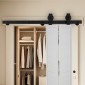 VEVOR Bi-folding Sliding Door Barn Hardware Track Kit, 36" Top Mount Track Kit, σύρεται ομαλά και αθόρυβα, βαρέως τύπου, εύκολο στην εγκατάσταση, κατάλληλο για δύο πόρτες ντουλαπιών 16" ντουλαπιών πλυντηρίου ρούχων (Δεν περιλαμβάνονται)