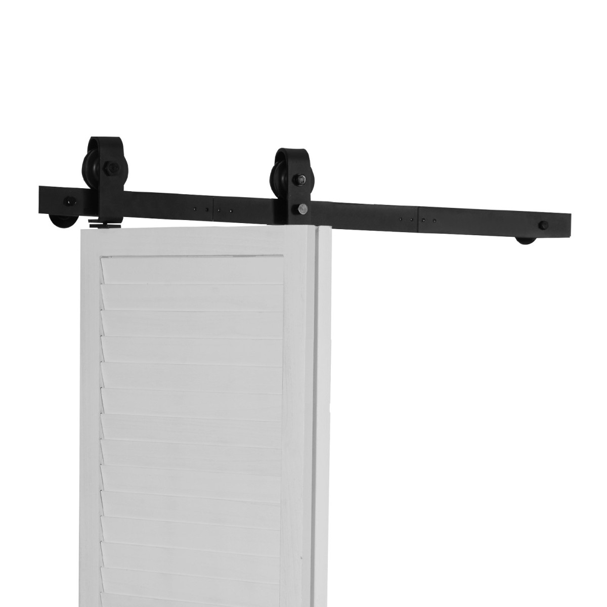 VEVOR Bi-folding Sliding Door Barn Hardware Track Kit, 36" Top Mount Track Kit, σύρεται ομαλά και αθόρυβα, βαρέως τύπου, εύκολο στην εγκατάσταση, κατάλληλο για δύο πόρτες ντουλαπιών 16" ντουλαπιών πλυντηρίου ρούχων (Δεν περιλαμβάνονται)