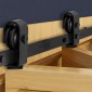 VEVOR Bi-folding Sliding Door Barn Hardware Track Kit, 36" Top Mount Track Kit, σύρεται ομαλά και αθόρυβα, βαρέως τύπου, εύκολο στην εγκατάσταση, κατάλληλο για δύο πόρτες ντουλαπιών 16" ντουλαπιών πλυντηρίου ρούχων (Δεν περιλαμβάνονται)