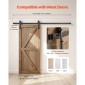 VEVOR 6.6FT Sliding Barn Door Hardware Kit, 330 LBS Weight Capacity, Συμβατό με πλάτος 36-40 ίντσες & 1-3/8 έως 1-3/4 ίντσες Πάχος μονή συρόμενη πόρτα αχυρώνα, ανθεκτική ράγα & μαύρο ρολό σε σχήμα J
