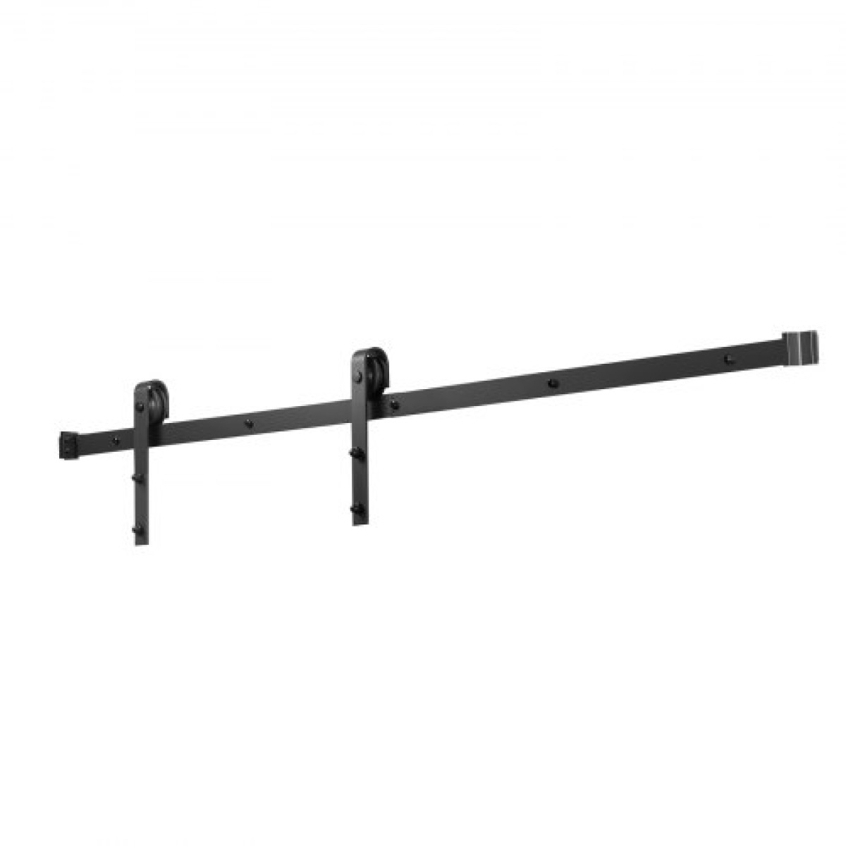 VEVOR 6.6FT Sliding Barn Door Hardware Kit, 330 LBS Weight Capacity, Συμβατό με πλάτος 36-40 ίντσες & 1-3/8 έως 1-3/4 ίντσες Πάχος μονή συρόμενη πόρτα αχυρώνα, ανθεκτική ράγα & μαύρο ρολό σε σχήμα J