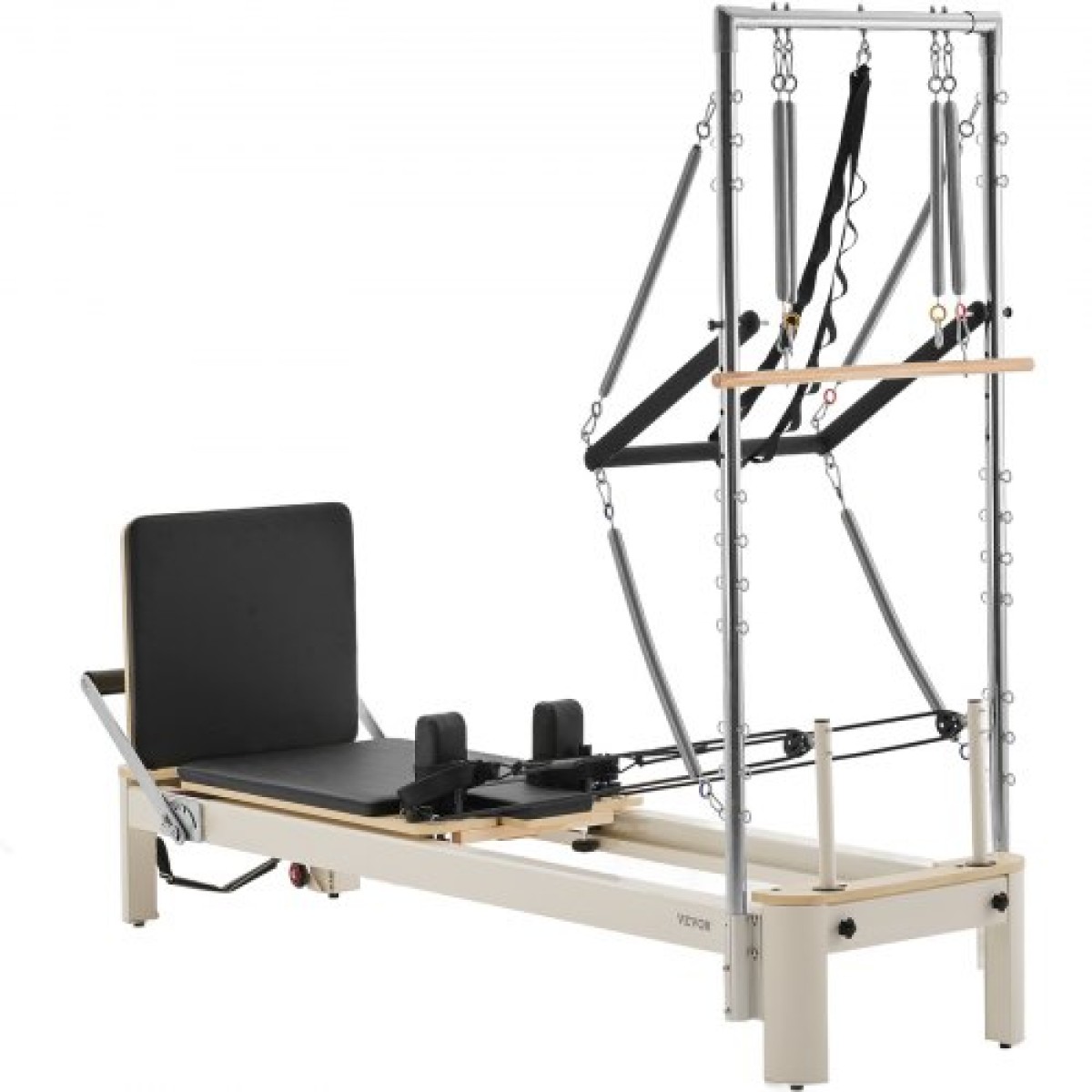 VEVOR Pilates Reformer, μηχάνημα Pilates για χρήση στο στούντιο στο σπίτι στο γυμναστήριο, εξοπλισμός προπόνησης δύναμης με διπλή αντίσταση, Reformer Box και Jump Board, για προχωρημένους χρήστες και αρχάριους, έως 400 LBS