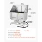 Σταθμός πλυσίματος σκύλων VEVOR Electric Lift, Επαγγελματική μπανιέρα περιποίησης κατοικίδιων από ανοξείδωτο ατσάλι 127 cm με σανίδα φίλτρου νερού PE, βρύση & νιπτήρας ντουζιέρας σκύλου για πολλά κατοικίδια (Αριστερή πόρτα)