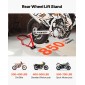 Βάση πίσω τροχού VEVOR μοτοσικλέτας, 850 LBS Load Capacity Heavy Duty Rear Wheel Stan with U + L Fork Swingarm Spool, Adjustabe Stand ανύψωσης μοτοσικλέτας, για Suzuki Yamaha Honda Kawasaki, κόκκινο