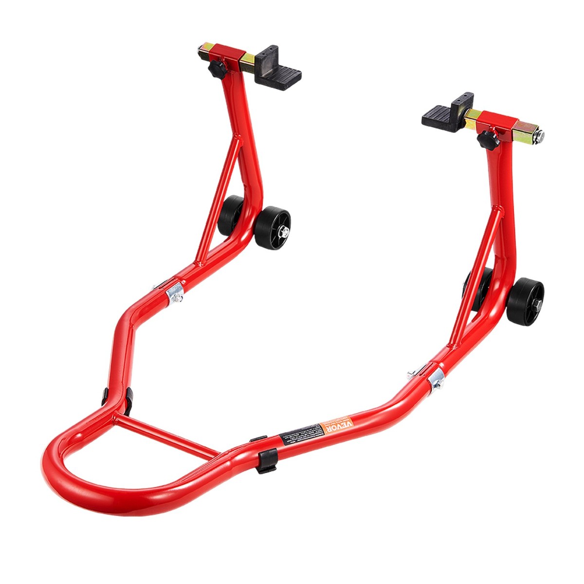 Βάση πίσω τροχού VEVOR μοτοσικλέτας, 850 LBS Load Capacity Heavy Duty Rear Wheel Stan with U + L Fork Swingarm Spool, Adjustabe Stand ανύψωσης μοτοσικλέτας, για Suzuki Yamaha Honda Kawasaki, κόκκινο