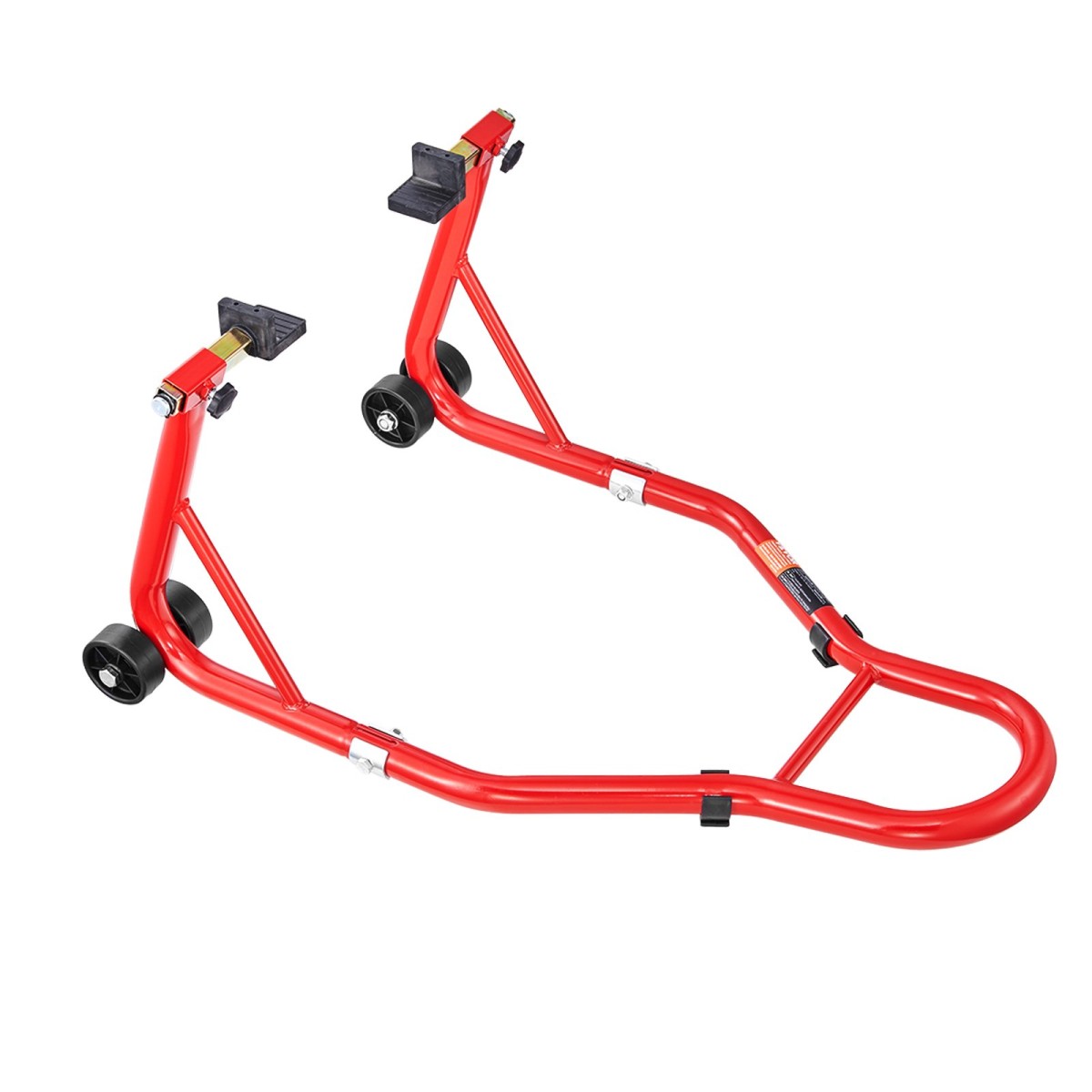 Βάση πίσω τροχού VEVOR μοτοσικλέτας, 850 LBS Load Capacity Heavy Duty Rear Wheel Stan with U + L Fork Swingarm Spool, Adjustabe Stand ανύψωσης μοτοσικλέτας, για Suzuki Yamaha Honda Kawasaki, κόκκινο