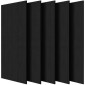 VEVOR 5 Pack Ακουστικά πάνελ με αυτοκόλλητο, 47,2 x 23,6 x 0,4 ιντσών ηχομονωτικά πάνελ αφρού, πολυεστερικές ίνες ηχομονωτικά πάνελ τοίχου υψηλής πυκνότητας, για σπίτι, στούντιο, γραφείο, θέατρο, μαύρο