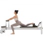 Μηχάνημα VEVOR Pilates Reformer, κρεβάτι Pilates με καθιστικό, για προχωρημένους χρήστες και αρχάριους στο γυμναστήριο στο σπίτι, εξοπλισμός Reformer με διπλή αντίσταση - ελατήριο & κορδόνι, έως 400 LBS
