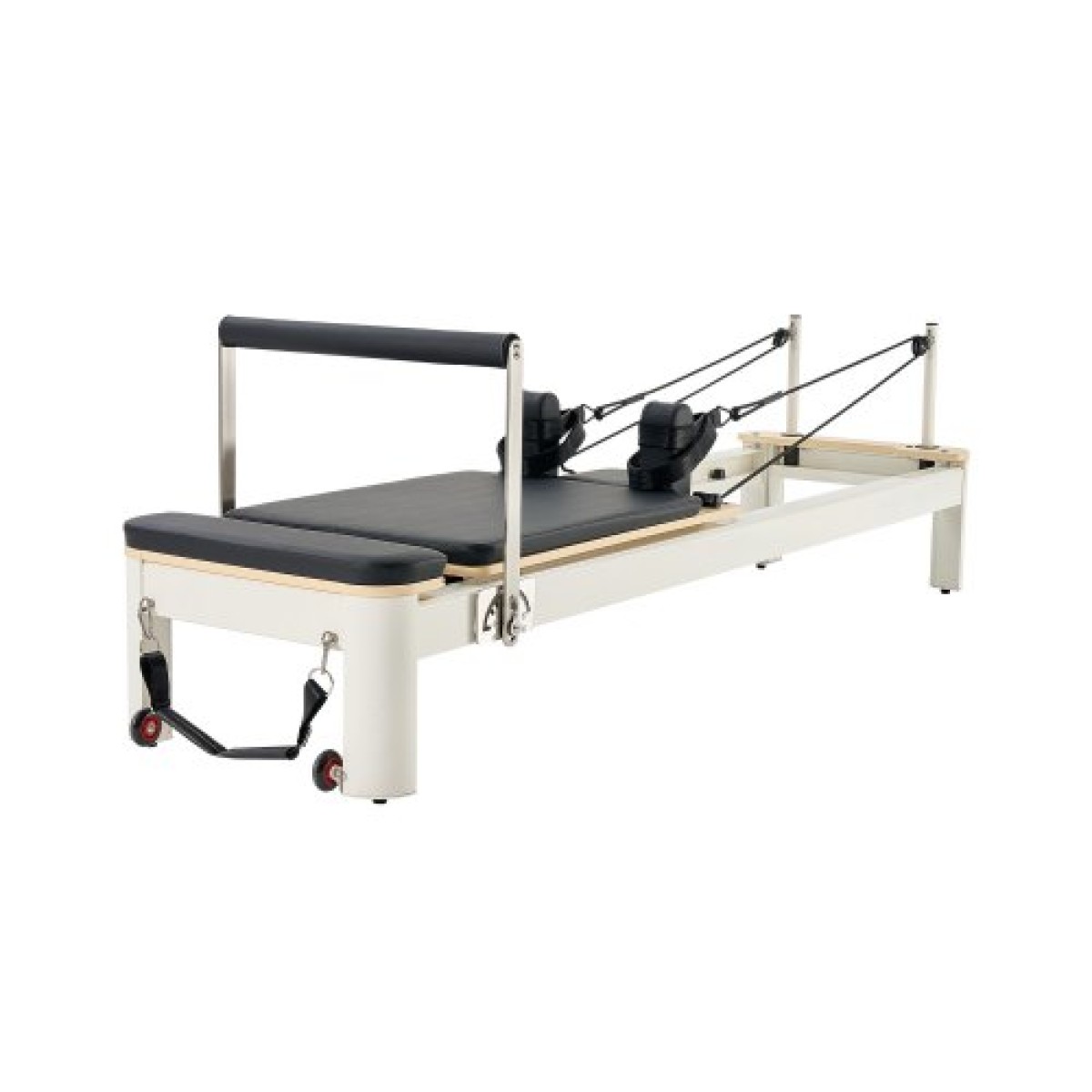 Μηχάνημα VEVOR Pilates Reformer, κρεβάτι Pilates με καθιστικό, για προχωρημένους χρήστες και αρχάριους στο γυμναστήριο στο σπίτι, εξοπλισμός Reformer με διπλή αντίσταση - ελατήριο & κορδόνι, έως 400 LBS