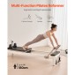 Μηχάνημα VEVOR Pilates Reformer, κρεβάτι Pilates με καθιστικό, για προχωρημένους χρήστες και αρχάριους στο γυμναστήριο στο σπίτι, εξοπλισμός Reformer με διπλή αντίσταση - ελατήριο & κορδόνι, έως 400 LBS