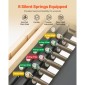 Μηχάνημα VEVOR Pilates Reformer, Ξύλινος εξοπλισμός προπόνησης Pilates για χρήση στο γυμναστήριο στο σπίτι, κρεβάτι Pilates με διπλή αντίσταση - ελατήριο & κορδόνι, σετ Reformer με καθιστικό, έως 400 LBS