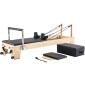 Μηχάνημα VEVOR Pilates Reformer, Ξύλινος εξοπλισμός προπόνησης Pilates για χρήση στο γυμναστήριο στο σπίτι, κρεβάτι Pilates με διπλή αντίσταση - ελατήριο & κορδόνι, σετ Reformer με καθιστικό, έως 400 LBS