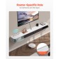 Πλωτή βάση τηλεόρασης VEVOR, 70 in Wall Mount Entertainment Center με τρύπα καλωδίου, μοντέρνο πλωτό ράφι τηλεόρασης με ντουλάπι αποθήκευσης, κονσόλα μοριοσανίδων για συσκευή αναπαραγωγής DVD, κουτί καλωδίων, κονσόλα παιχνιδιών, λευκό