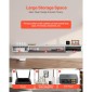 Πλωτή βάση τηλεόρασης VEVOR, 70 in Wall Mount Entertainment Center με τρύπα καλωδίου, μοντέρνο πλωτό ράφι τηλεόρασης με ντουλάπι αποθήκευσης, κονσόλα μοριοσανίδων για συσκευή αναπαραγωγής DVD, κουτί καλωδίων, κονσόλα παιχνιδιών, λευκό