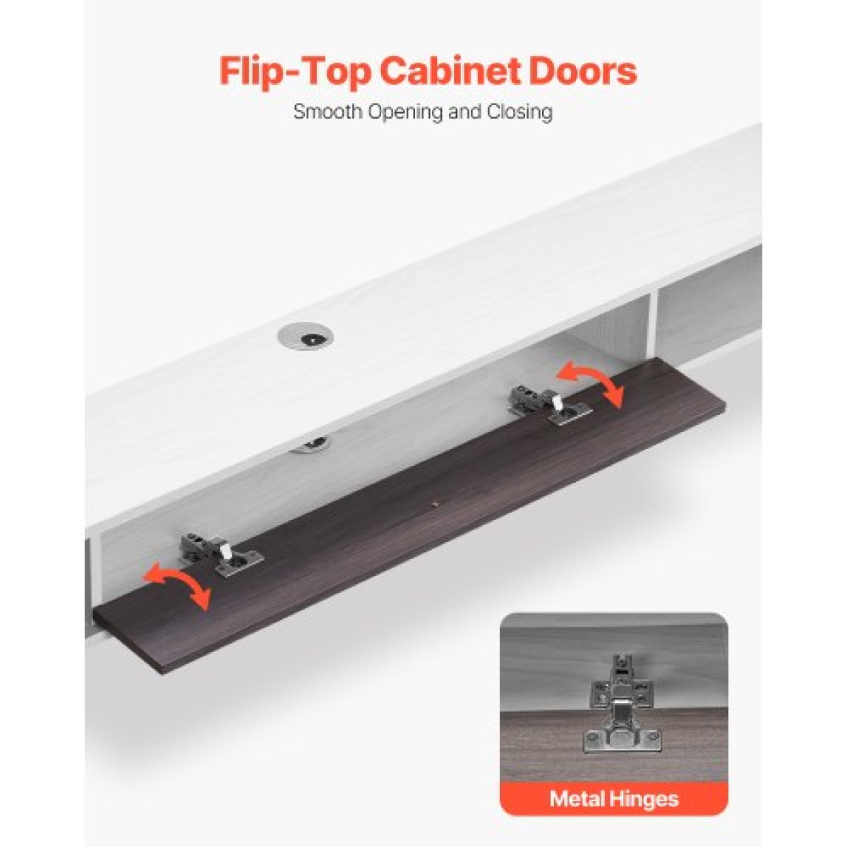 Πλωτή βάση τηλεόρασης VEVOR, 70 in Wall Mount Entertainment Center με τρύπα καλωδίου, μοντέρνο πλωτό ράφι τηλεόρασης με ντουλάπι αποθήκευσης, κονσόλα μοριοσανίδων για συσκευή αναπαραγωγής DVD, κουτί καλωδίων, κονσόλα παιχνιδιών, λευκό