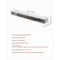 Πλωτή βάση τηλεόρασης VEVOR, 70 in Wall Mount Entertainment Center με τρύπα καλωδίου, μοντέρνο πλωτό ράφι τηλεόρασης με ντουλάπι αποθήκευσης, κονσόλα μοριοσανίδων για συσκευή αναπαραγωγής DVD, κουτί καλωδίων, κονσόλα παιχνιδιών, λευκό