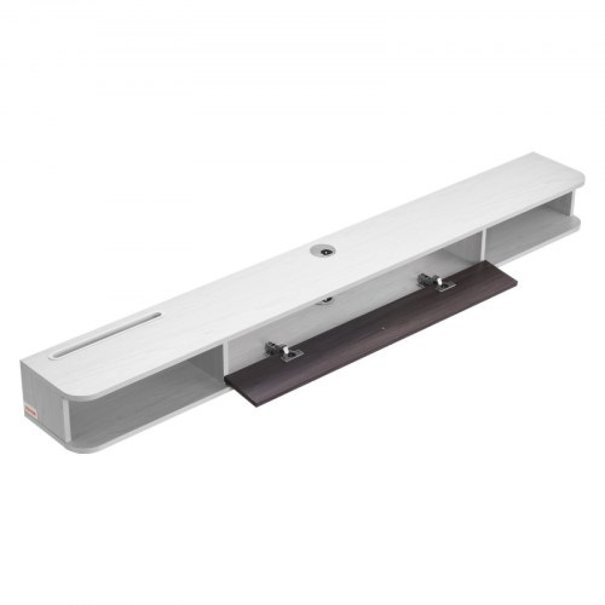Πλωτή βάση τηλεόρασης VEVOR, 70 in Wall Mount Entertainment Center με τρύπα καλωδίου, μοντέρνο πλωτό ράφι τηλεόρασης με ντουλάπι αποθήκευσης, κονσόλα μοριοσανίδων για συσκευή αναπαραγωγής DVD, κουτί καλωδίων, κονσόλα παιχνιδιών, λευκό
