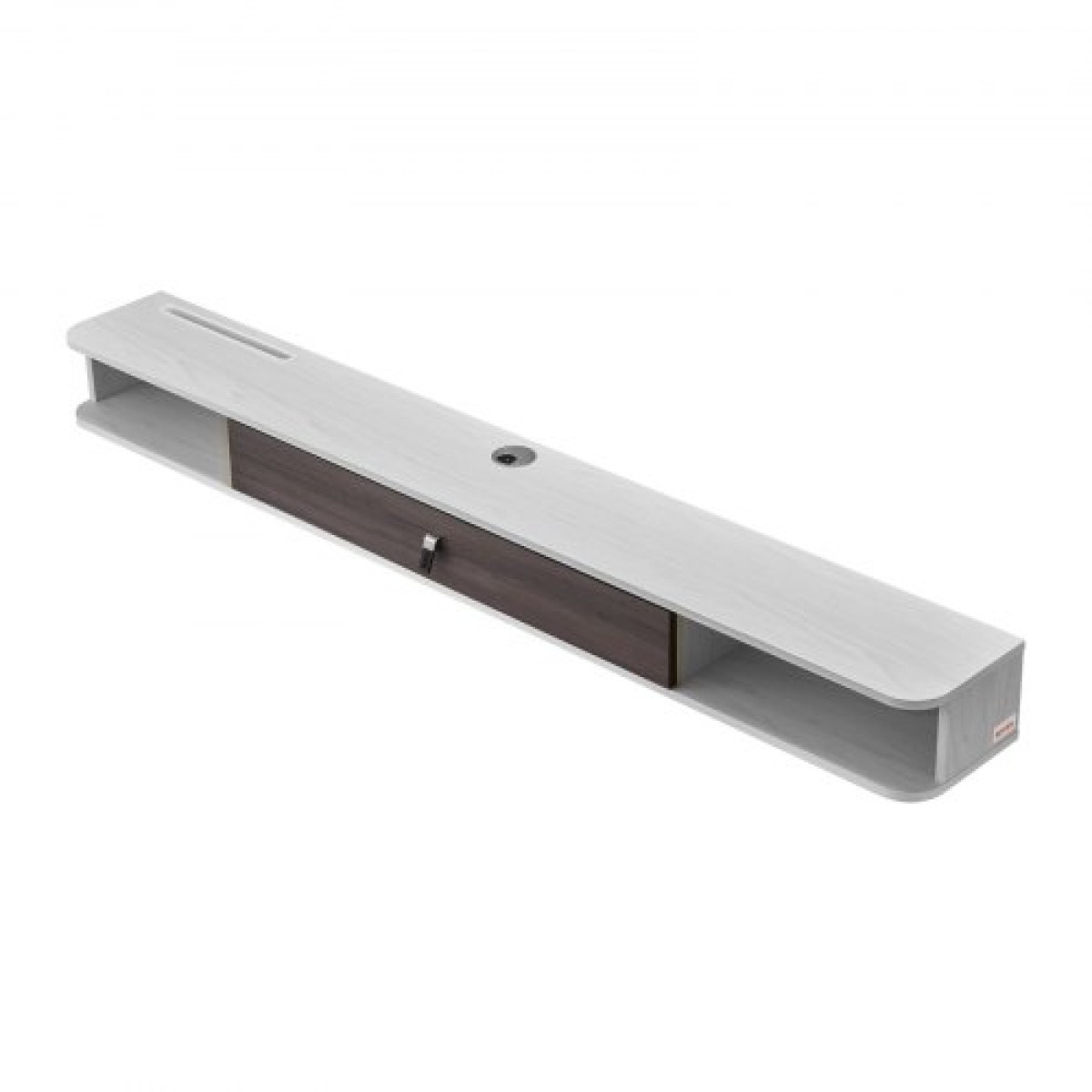 Πλωτή βάση τηλεόρασης VEVOR, 70 in Wall Mount Entertainment Center με τρύπα καλωδίου, μοντέρνο πλωτό ράφι τηλεόρασης με ντουλάπι αποθήκευσης, κονσόλα μοριοσανίδων για συσκευή αναπαραγωγής DVD, κουτί καλωδίων, κονσόλα παιχνιδιών, λευκό