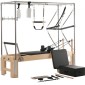 VEVOR Pilates Reformer, Ξύλινο μηχάνημα Pilates για Γυμναστήριο στο σπίτι, Εξοπλισμός προπόνησης δύναμης με διπλή αντίσταση, Reformer Box, Jump Board, για προχωρημένους χρήστες και αρχάριους, έως 400 LBS